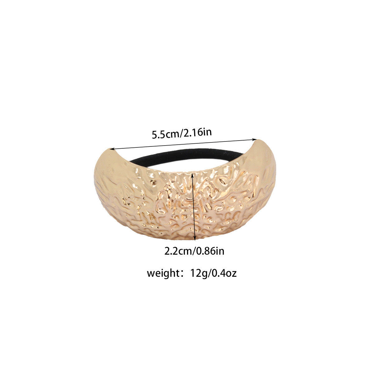 Fashion Casual Hammered Alloy Bow Hair Rope Set