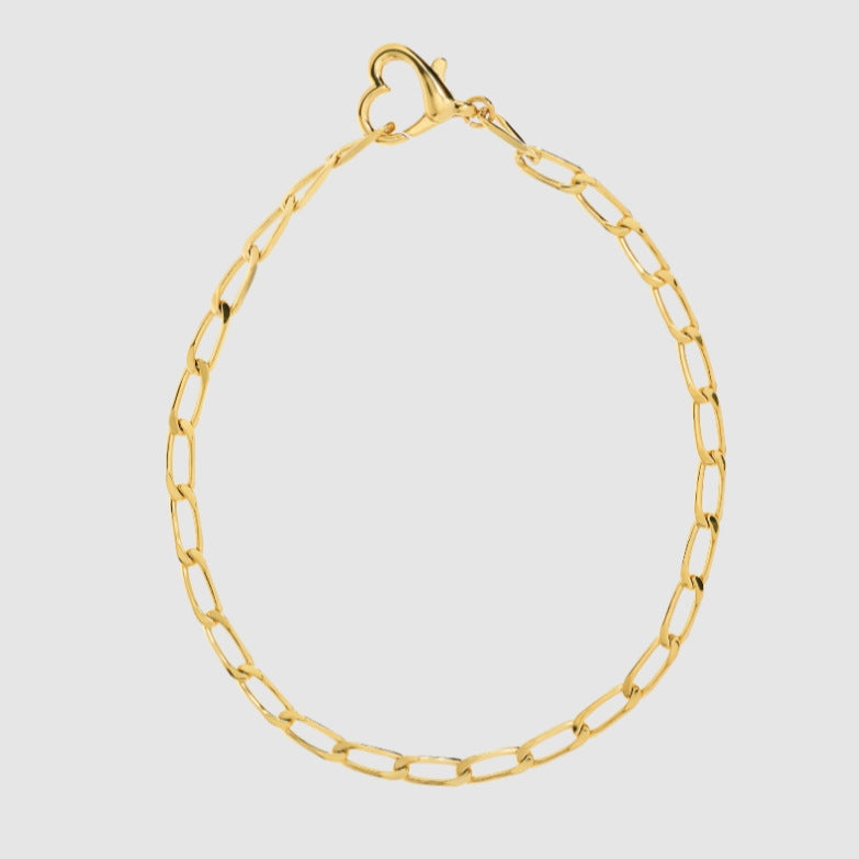 Minimalist Heart Musical Note Plated Brass Necklace with Clasp