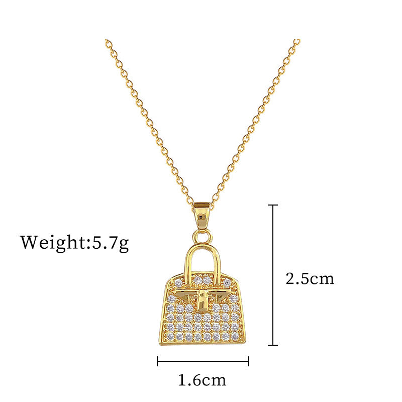 Minimalist Geometric Moon Pendant Necklace in Titanium Steel with Cubic Zirconia Accents for Women and Men