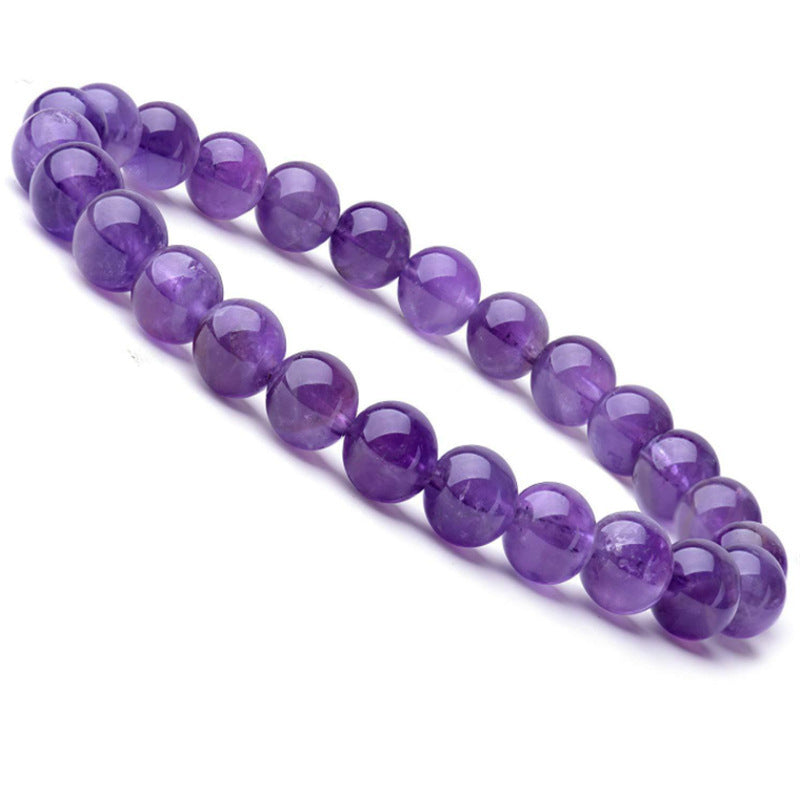 Natural Tiger Eye Amethyst Rose Quartz Obsidian Bracelet Geometric Round Beaded Handmade Unisex Fashion Jewelry