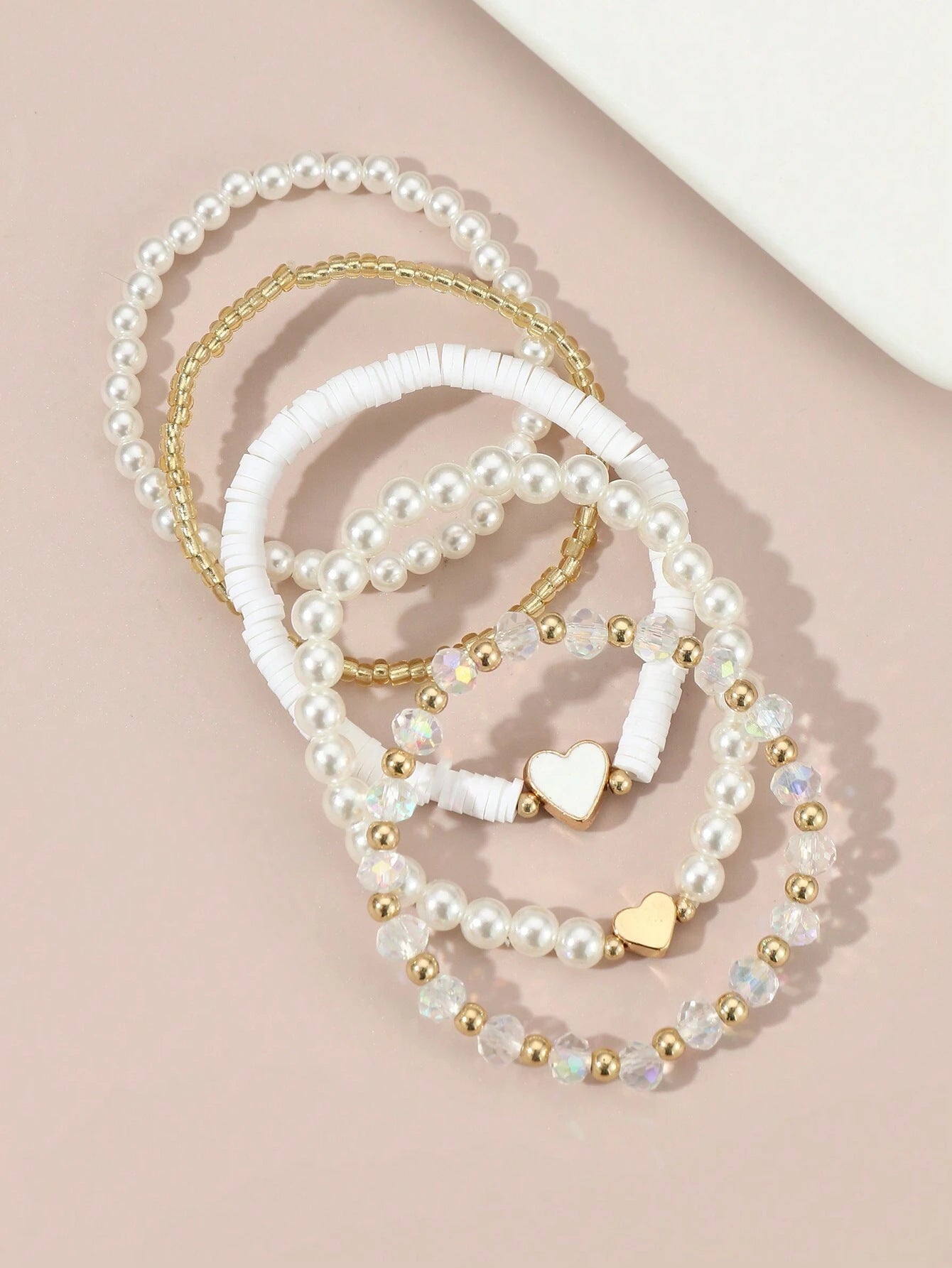 Set di braccialetti bohémien con perline per bambini - Braccialetti dell'amicizia regolabili e colorati con perline di rame e design a forma di cuore