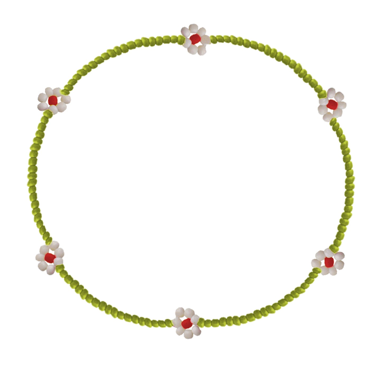 Colorful Beaded Ethnic Necklace with Geometric Design Alloy Pendant on Elastic Cord for Women