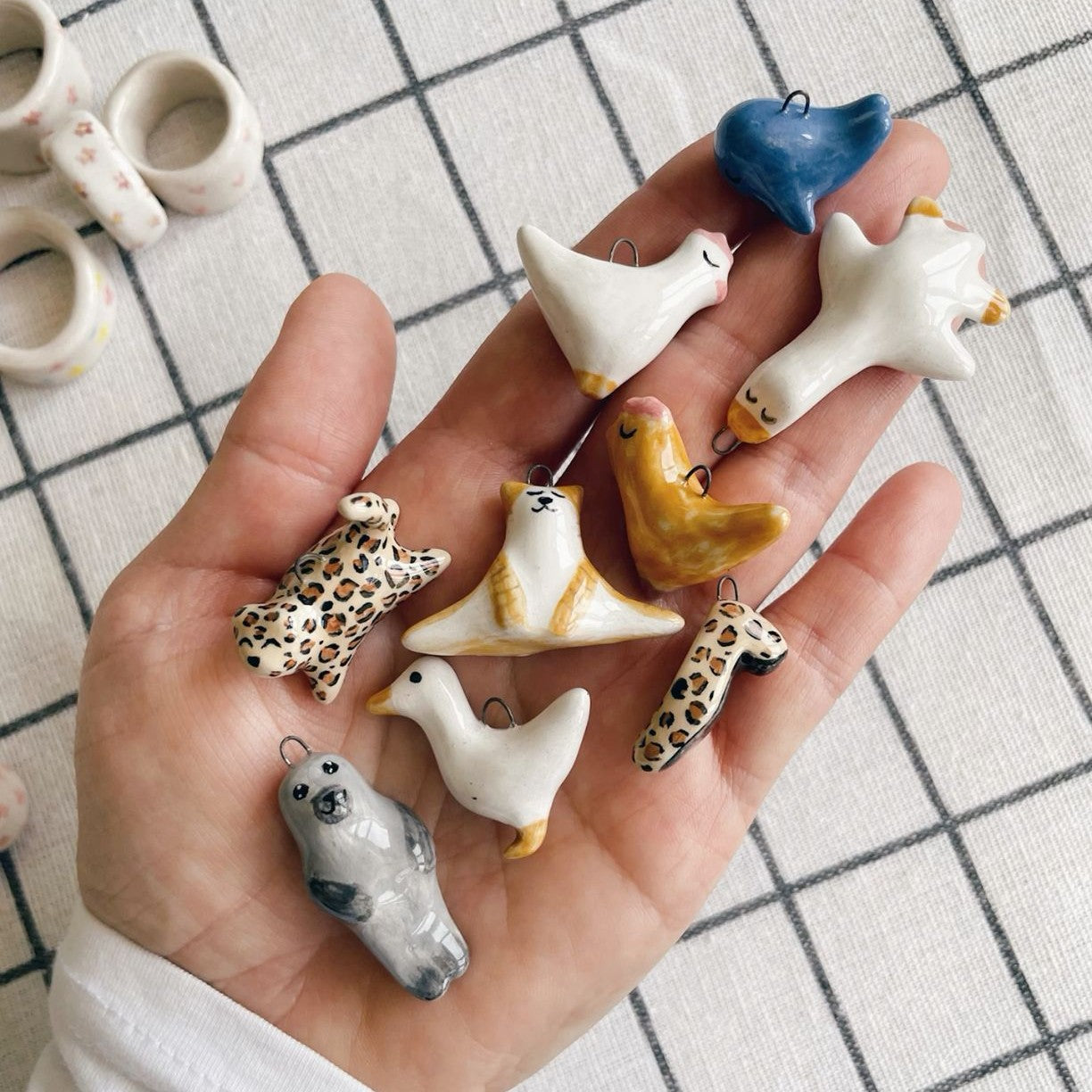 Geometric Animal Stainless Steel Plated Drip Oil Pendant