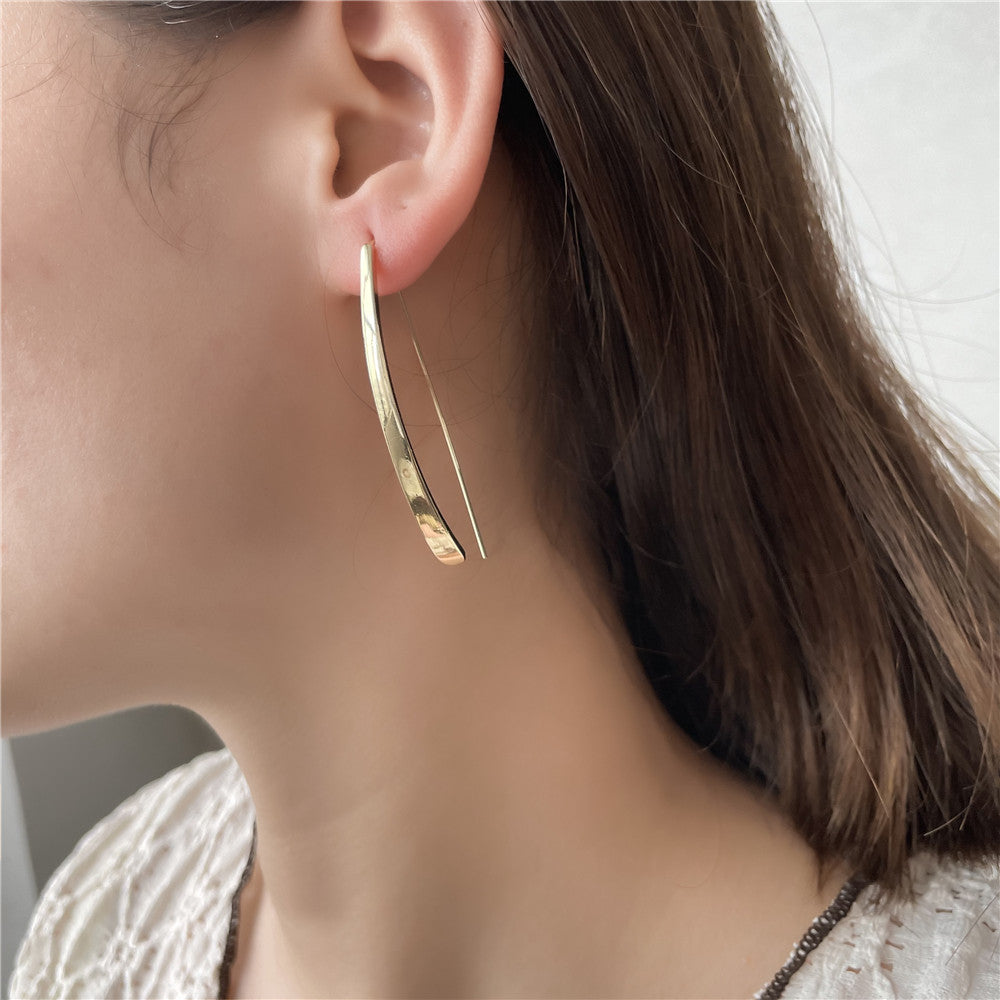 Minimalist Casual Geometric Round Brass Plated Hook Earrings