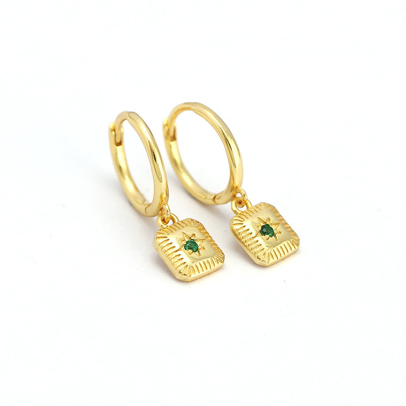Luxury Minimalist Eight-Pointed Star Ear Cuffs for Women in 925 Sterling Silver Short Style Double Piercing Earrings