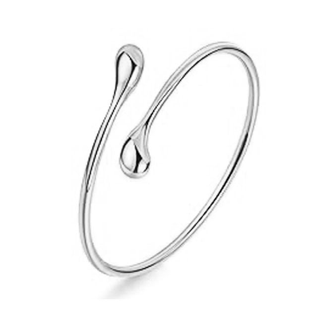 Elegant Geometric Plated Iron Open Adjustable Arm Cuff for Women