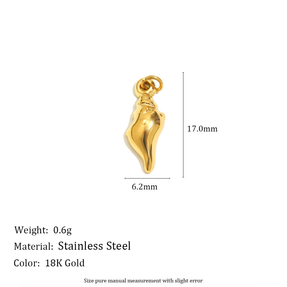 18K Gold Plated Stainless Steel Bow Star Charm Bar for Women