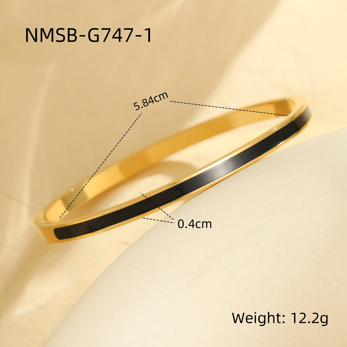 Pulsera Minimalista de Acero Inoxidable a la Moda con Acabado Chapado y Diseño Geométrico para Mujer
