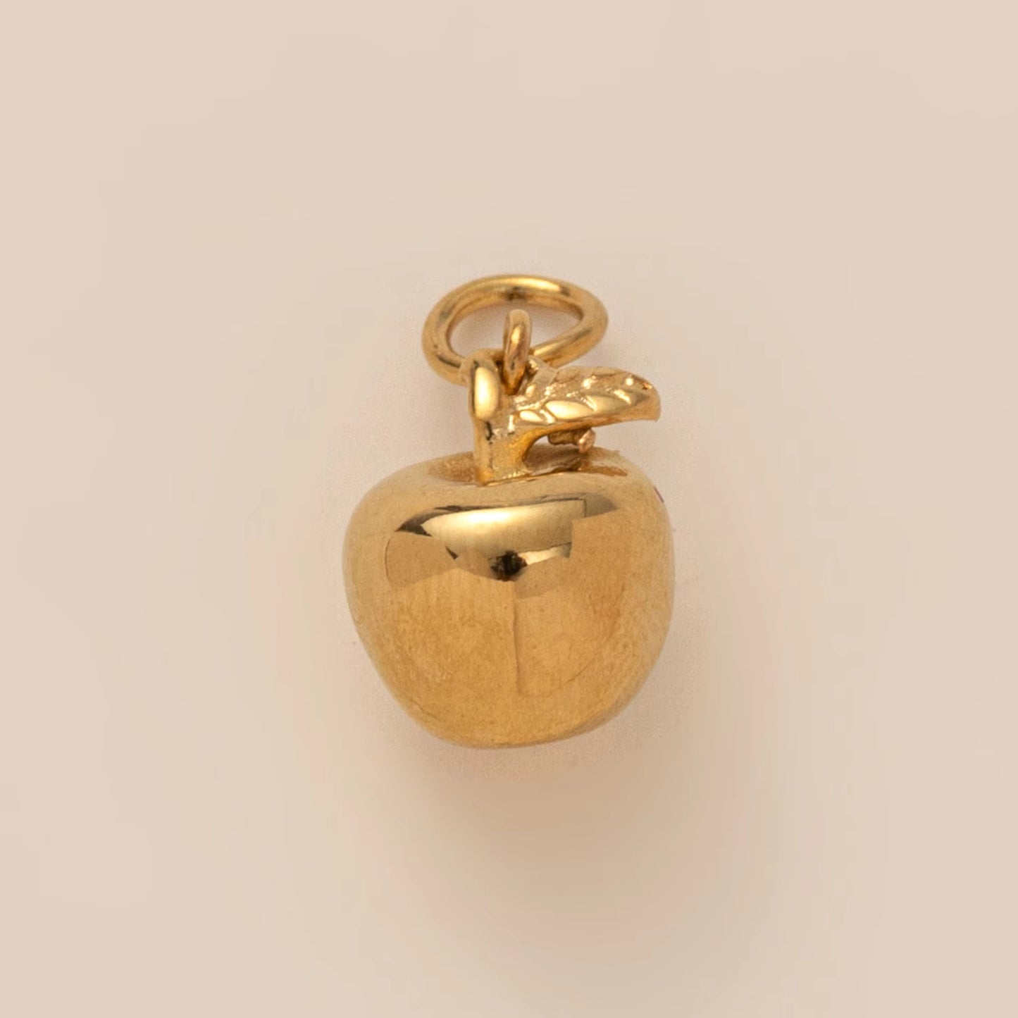 Vintage 18K Gold Plated Stainless Steel Geometric Floral Charm Bar