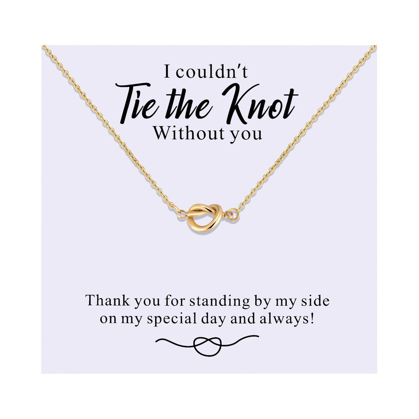 Elegant Heart Knot Stainless Steel Plated Pendant Necklace for Women