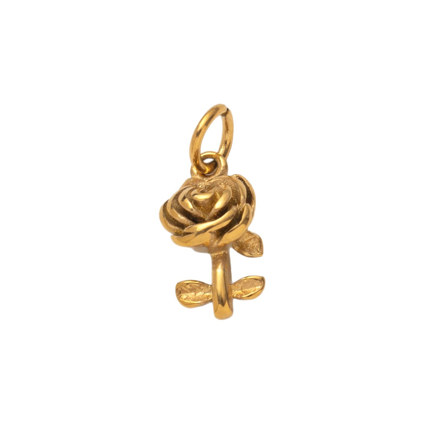 Vintage 18K Gold Plated Stainless Steel Heart Pendant Charm Bar PVD DIY Accessories