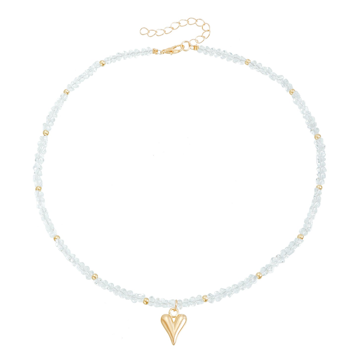 Fashion Heart-Shaped Alloy Pendant Necklace with Plated Finish for Women Minimalist Locket Style Daily Wear