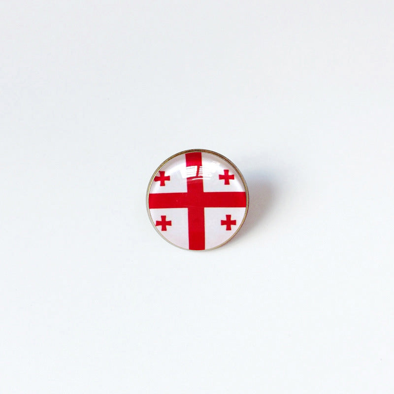 Pin de Solapa de Aleación Esmaltado Personalizado con Diseño de Bandera del Mundo para Hombres y Mujeres