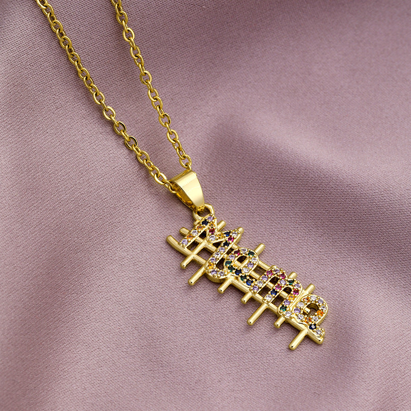 Elegante Collar con Colgante de Letra para Mujer, Cadena de Serpiente de Acero Inoxidable con Diseño Geométrico y Baño de Oro