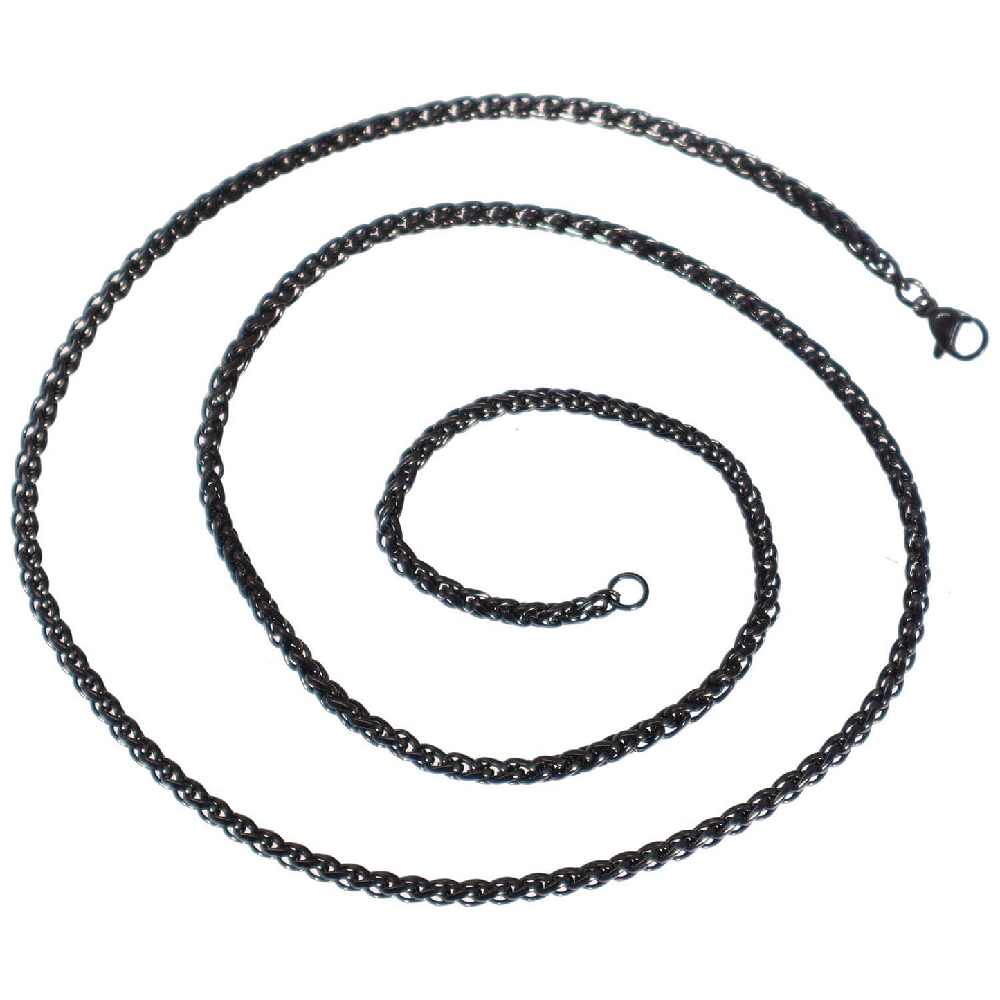 Plated Stainless Steel Snake Chain Necklace with Titanium Steel Pendant Charm Bar for Unisex