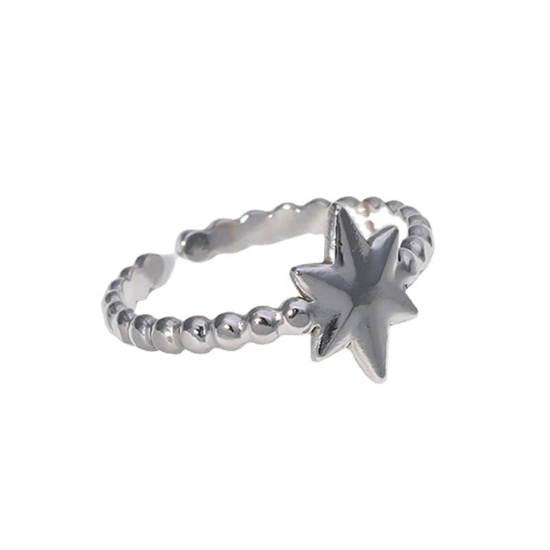 Minimalist Star Shaped Stainless Steel Ring for Women