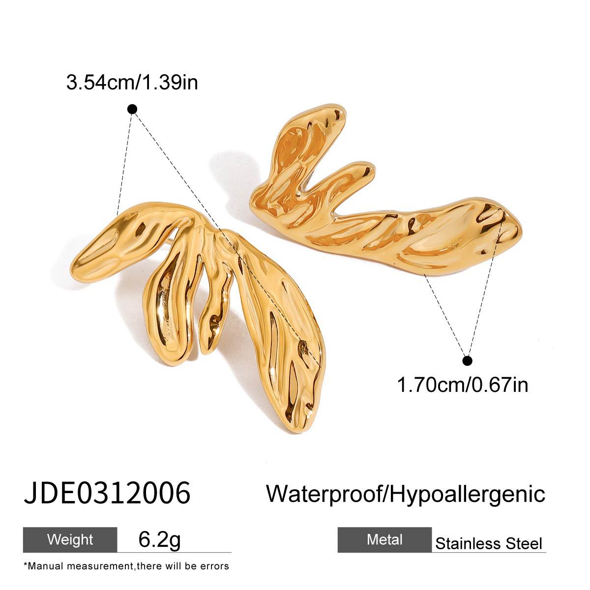 Collana da donna a catena con perline in zircone, in acciaio al titanio placcato oro 18 carati, con goccia d'acqua geometrica di lusso