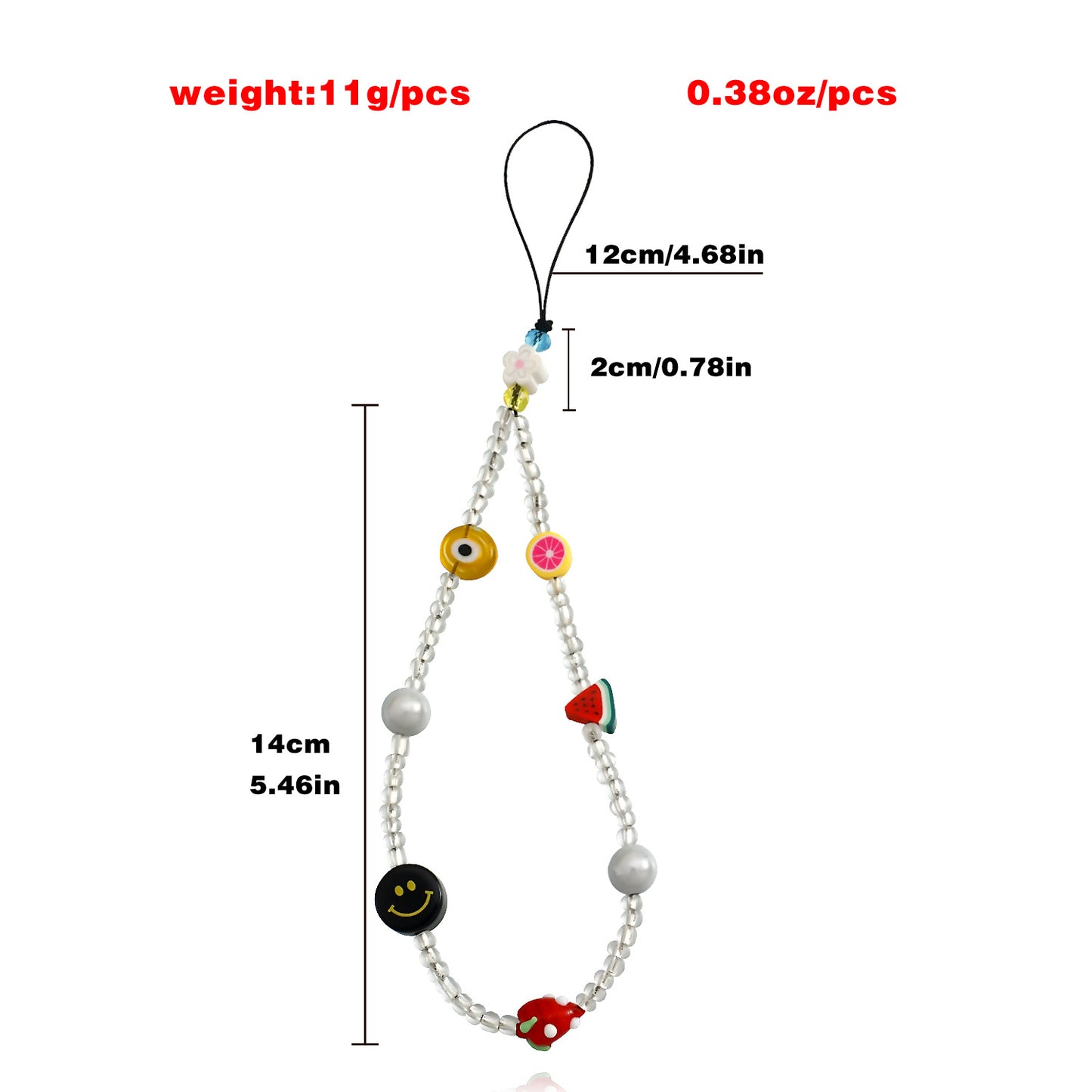 Bohemian Sweet Floral Alloy Plated Phone Chain for Women