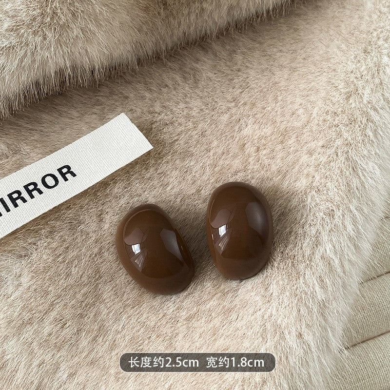 Orecchini a perno geometrici irregolari elettroplaccati di lusso da donna con perni in acciaio