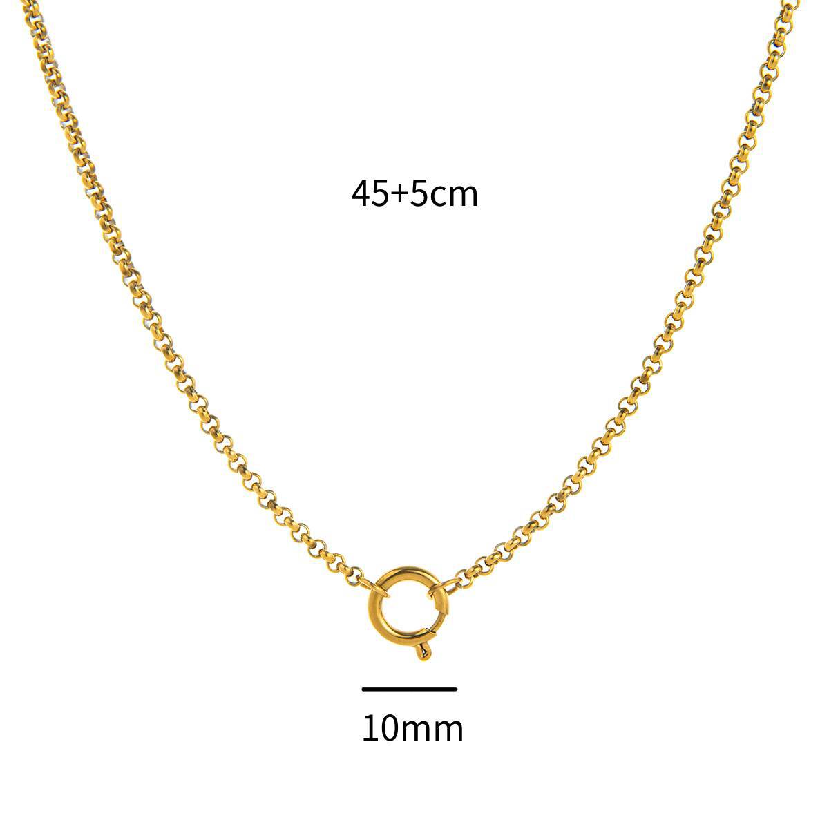 Minimalist Geometric Stainless Steel PVD 18K Gold Plated Cubic Zirconia Charm Bar Necklace