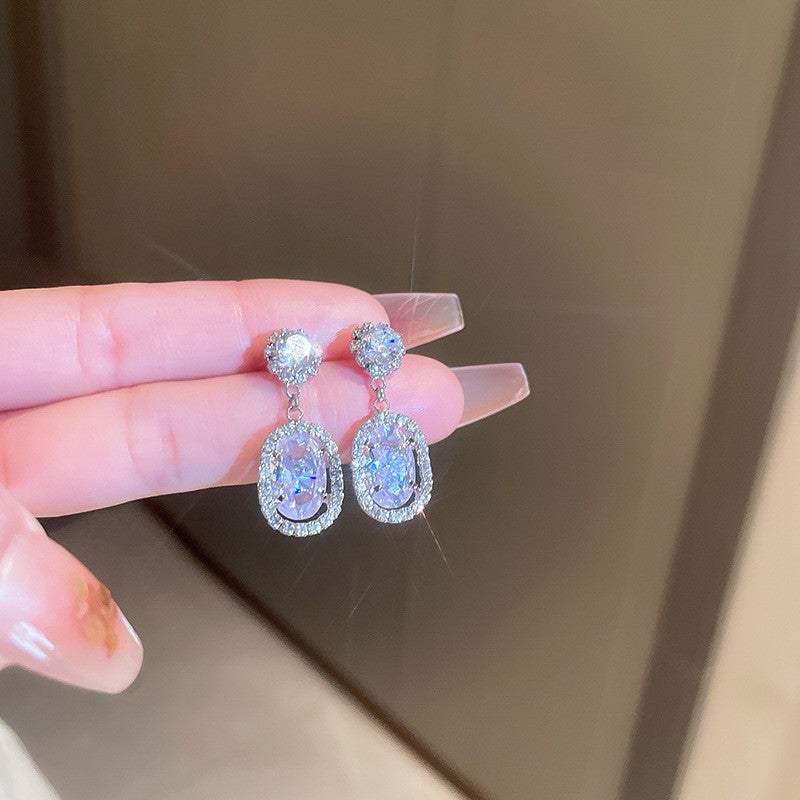Orecchini floreali minimalisti con perle, perno in argento sterling 925 e strass, da donna