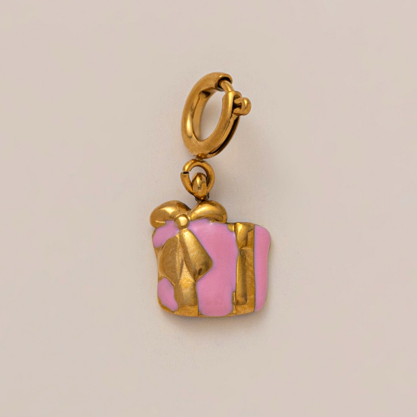 Minimalist Geometric Stainless Steel Cubic Zirconia Inlay Pendant Charm Bar 18K Gold Plated