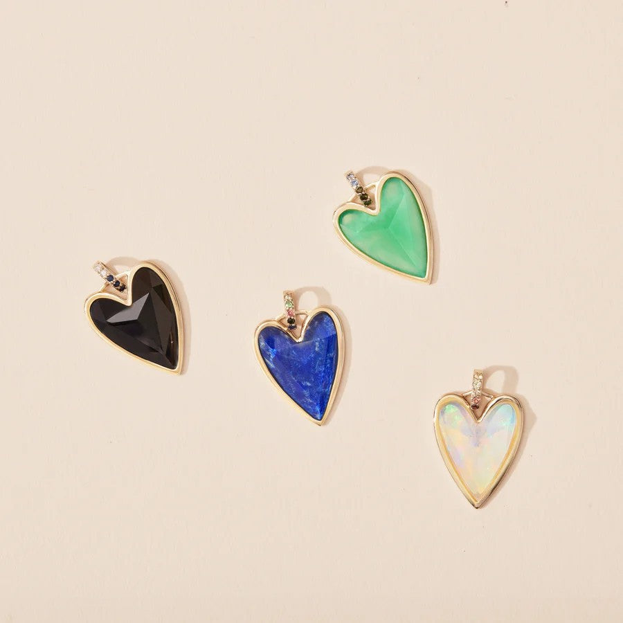 Minimalist Vintage Heart Cat Maple Leaf Cubic Zirconia Brass Plated Charm Bar