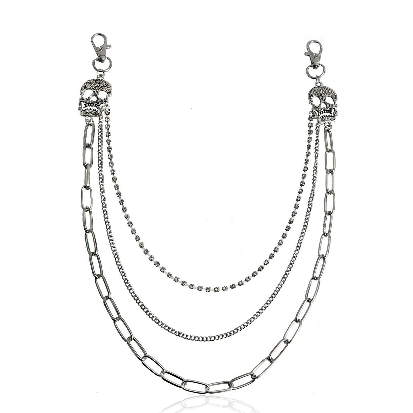 Punk Minimalist Skull Metal Waist Chain for Women
