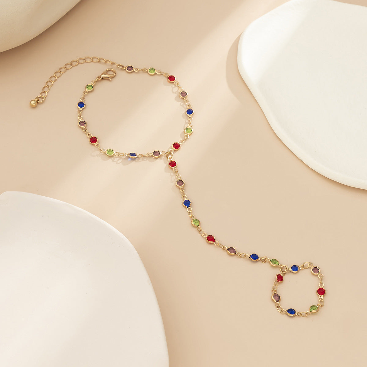 Minimalist Bohemian Geometric Round Alloy Plated Bracelet for Women