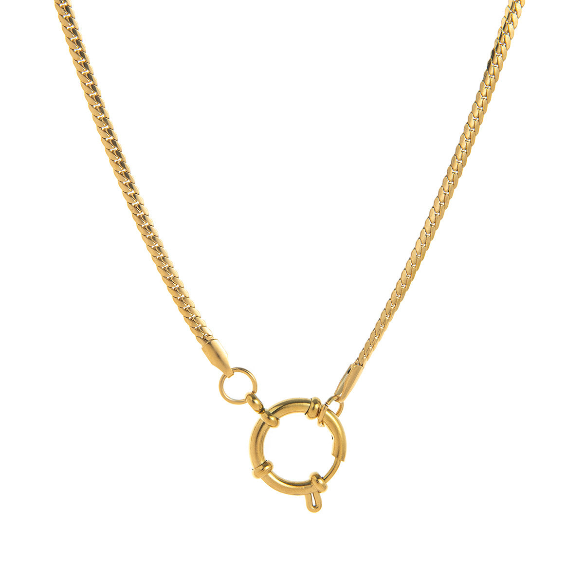 Vintage 18K Gold Plated Stainless Steel Sun Rainbow Charm Bar PVD