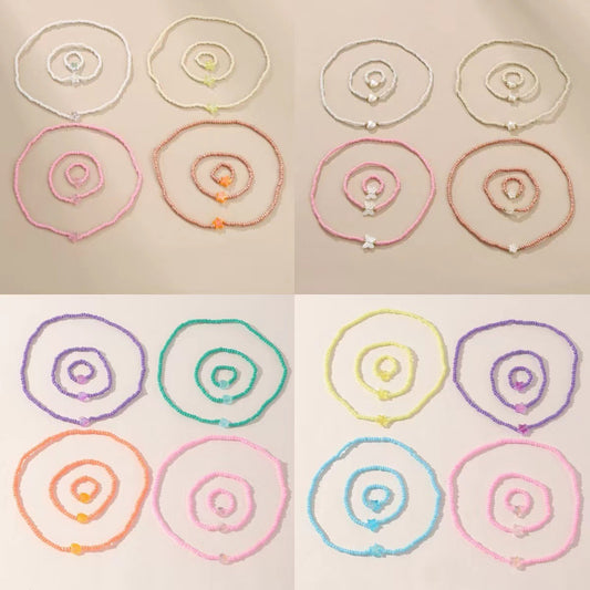 Set collana in perle di vetro a forma di stella bohémien per bambini con artigianato fatto a mano e stile per vacanze al mare