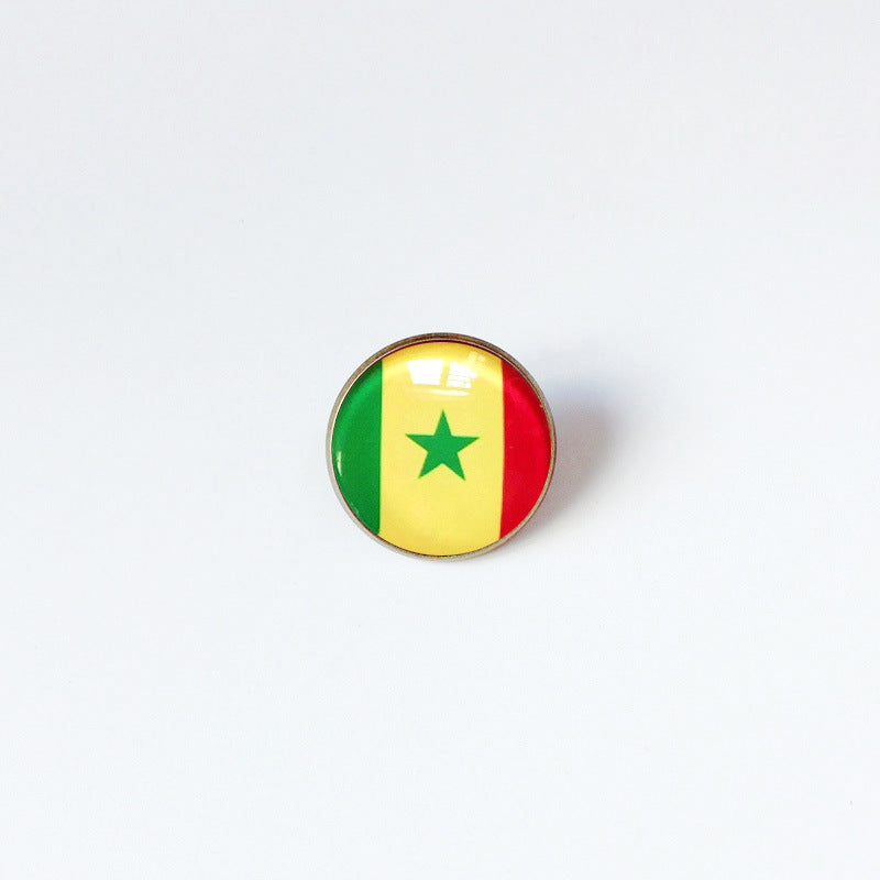 Pin de Solapa de Aleación Esmaltado Personalizado con Diseño de Bandera del Mundo para Hombres y Mujeres