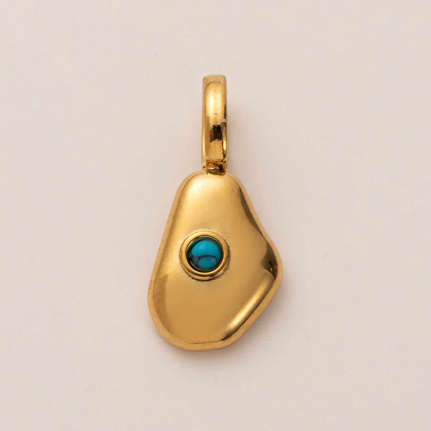 Vintage 18K Gold Plated Heart Stainless Steel Charm Bar Necklace for Unisex