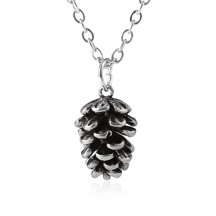 Vintage-Inspired Pine Branch and Pinecone Earrings in Alloy with Gold Plating for Women