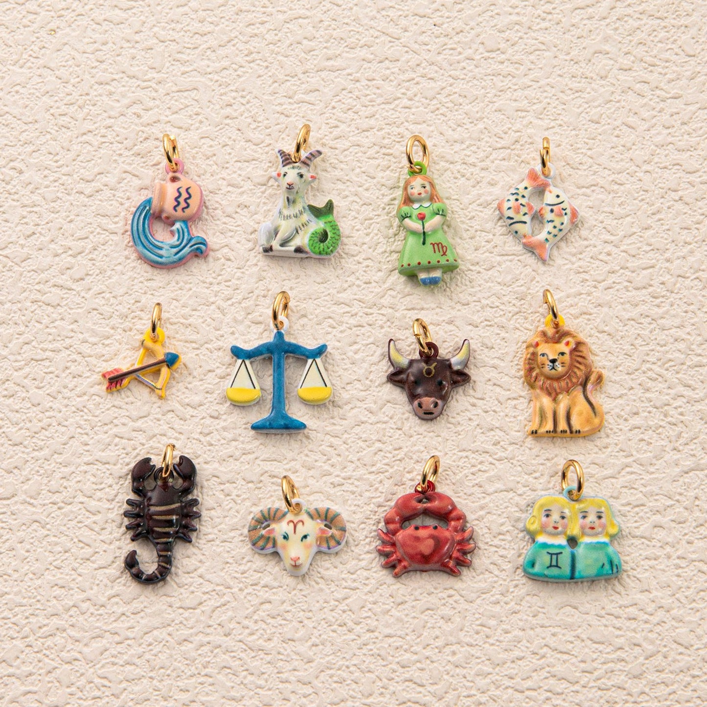 Minimalist Sweet Colorful Cubic Zirconia Animal Stainless Steel Pendant 18K Gold Plated