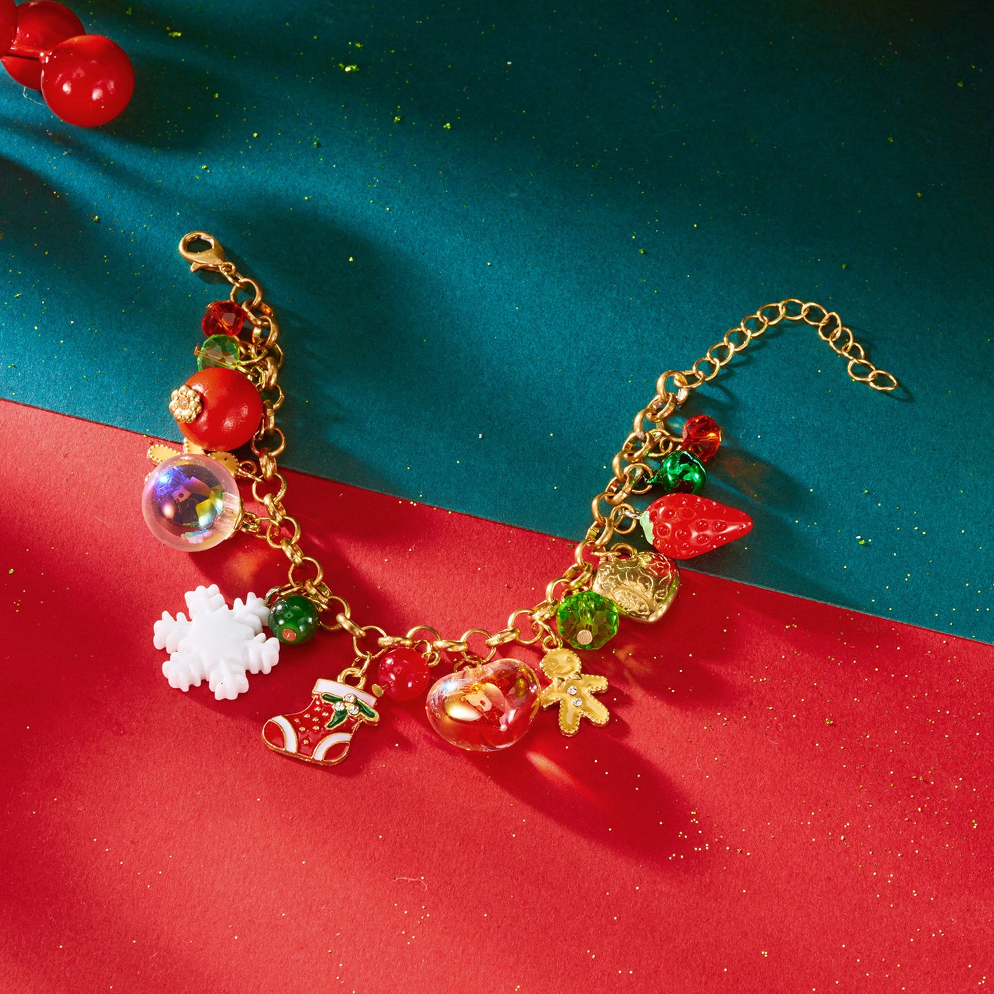 Dulce y Atrevido Set de Colgantes Navideños con Dijes de Copo de Nieve, Ciervo, Muñeco de Nieve y Árbol, Cadena Electrochapada de Aleación de Zinc, Joyería Unisex