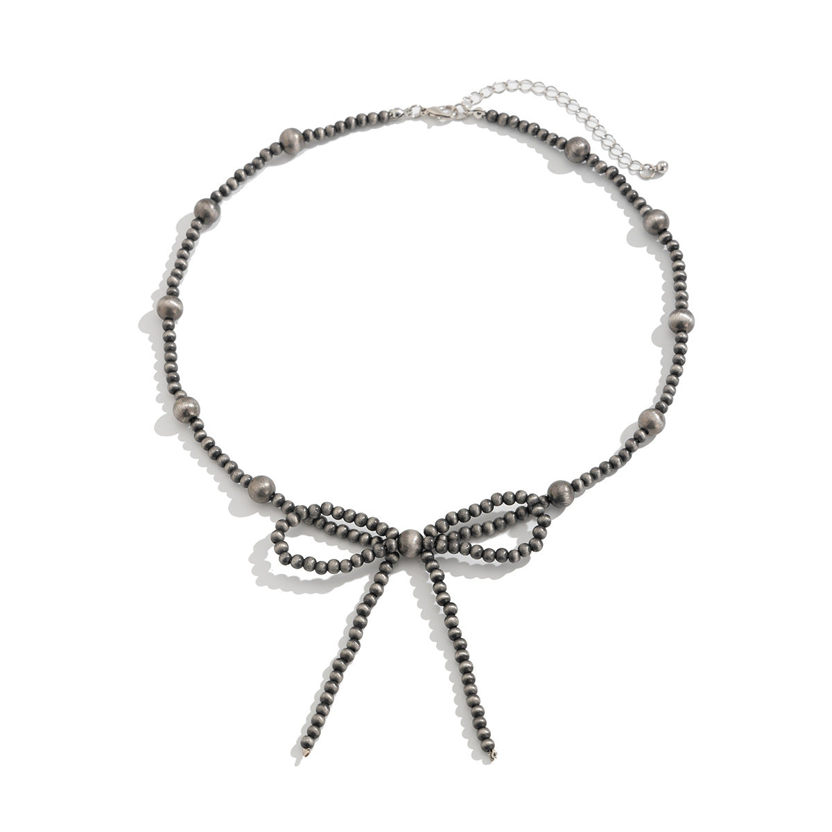 Collana da donna in resina a forma di fiocco in stile bohémien con ciondolo in lega e finitura placcata