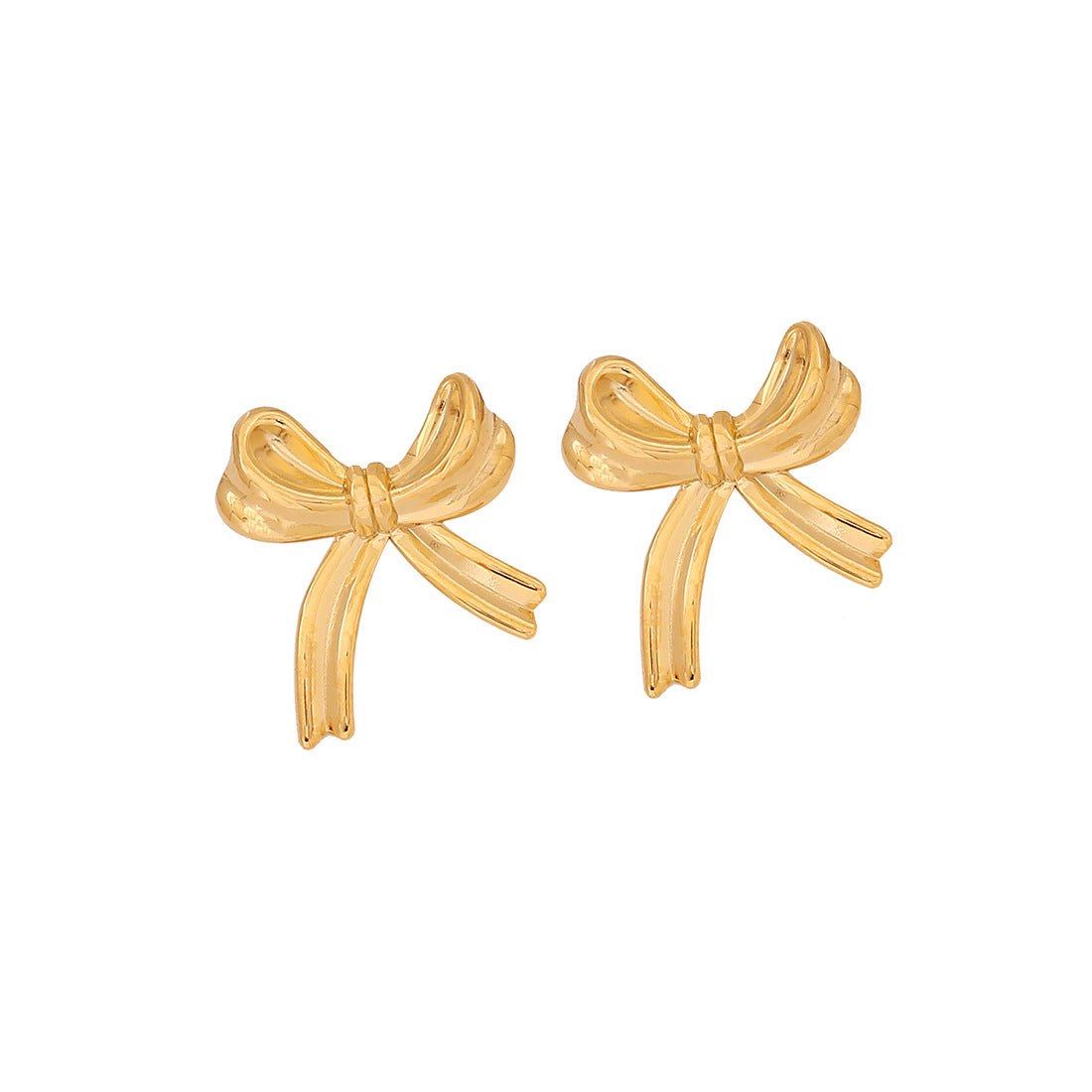 Fashionable Bow-Shaped Stainless Steel Necklace with Plated Finish for Women O-Chain Pendant Jewelry