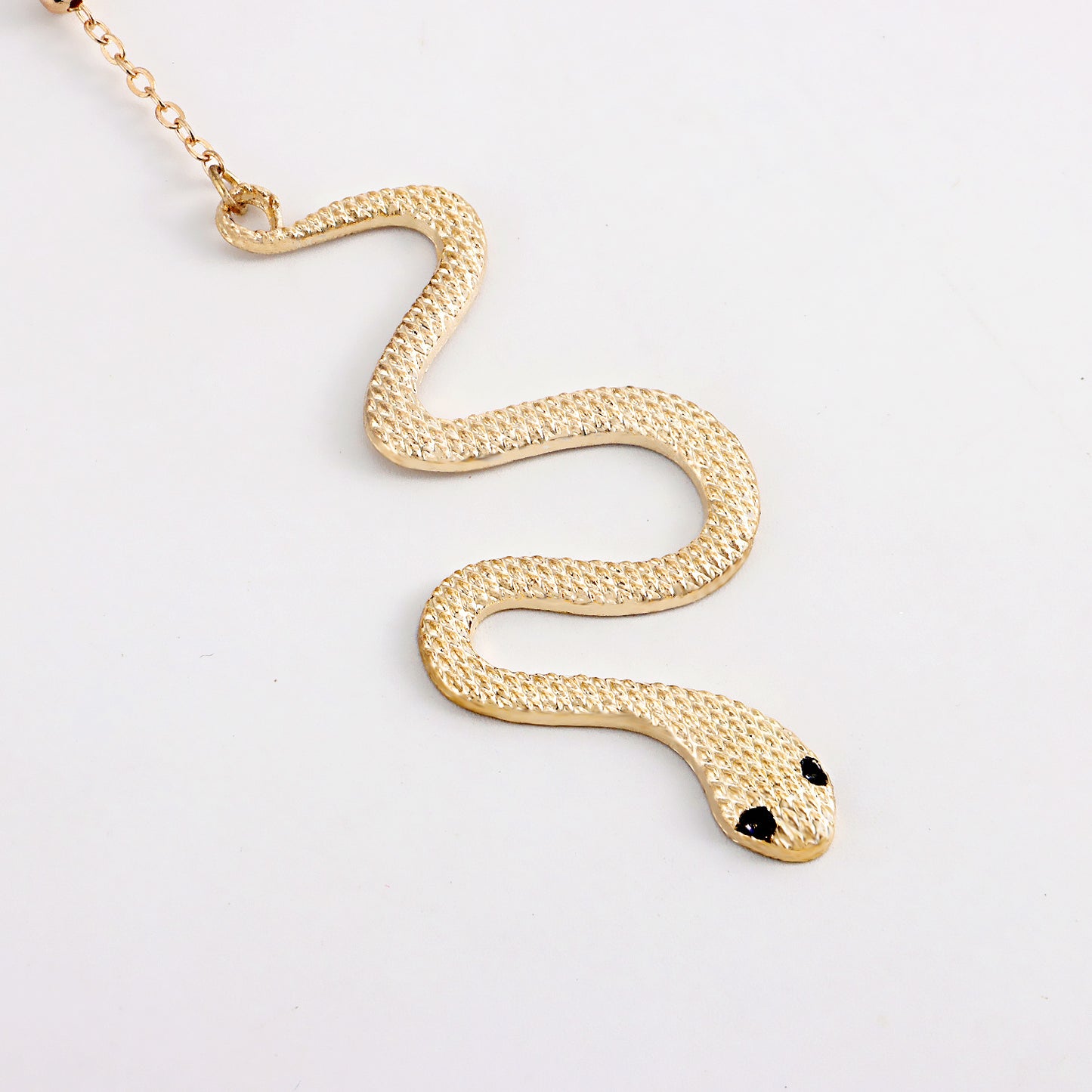 Punk Style Snake Pendant Elastic Beaded Thigh Chain for Women