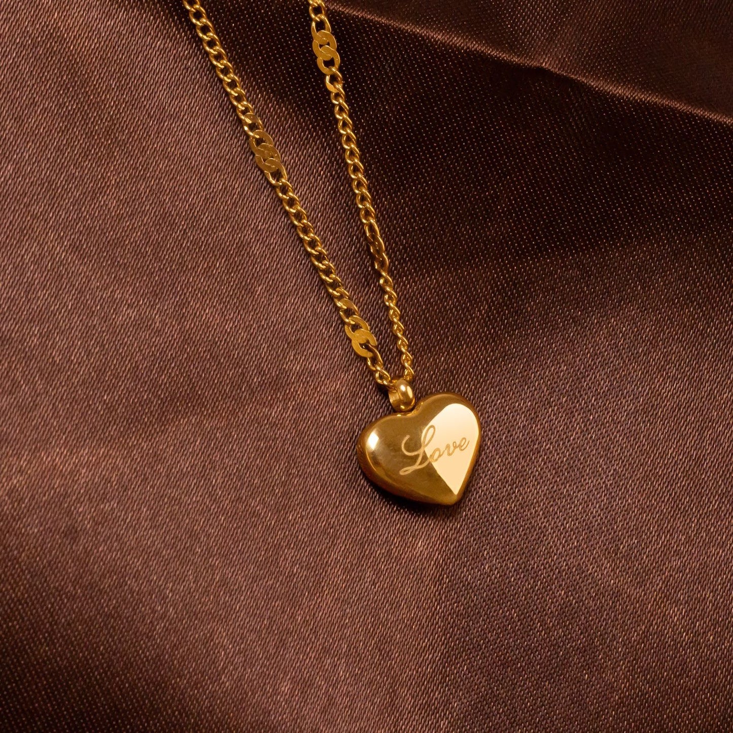 Geometric Titanium Steel Plated Pendant Necklace with Snake Chain for Women