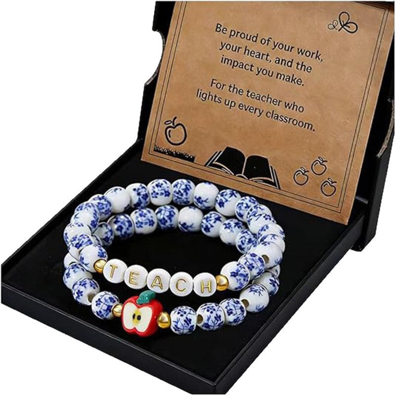 Fashion Geometric Apple Ceramic Bracelet for Women