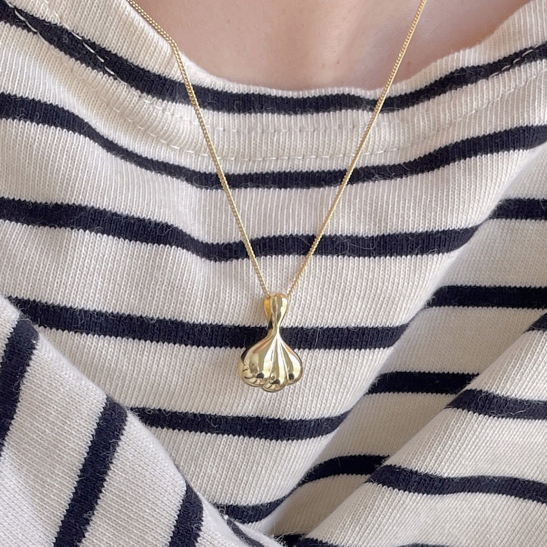 Minimalist Geometric Rainbow Pendant Necklace in 925 Sterling Silver with Plated Finish on Snake Chain