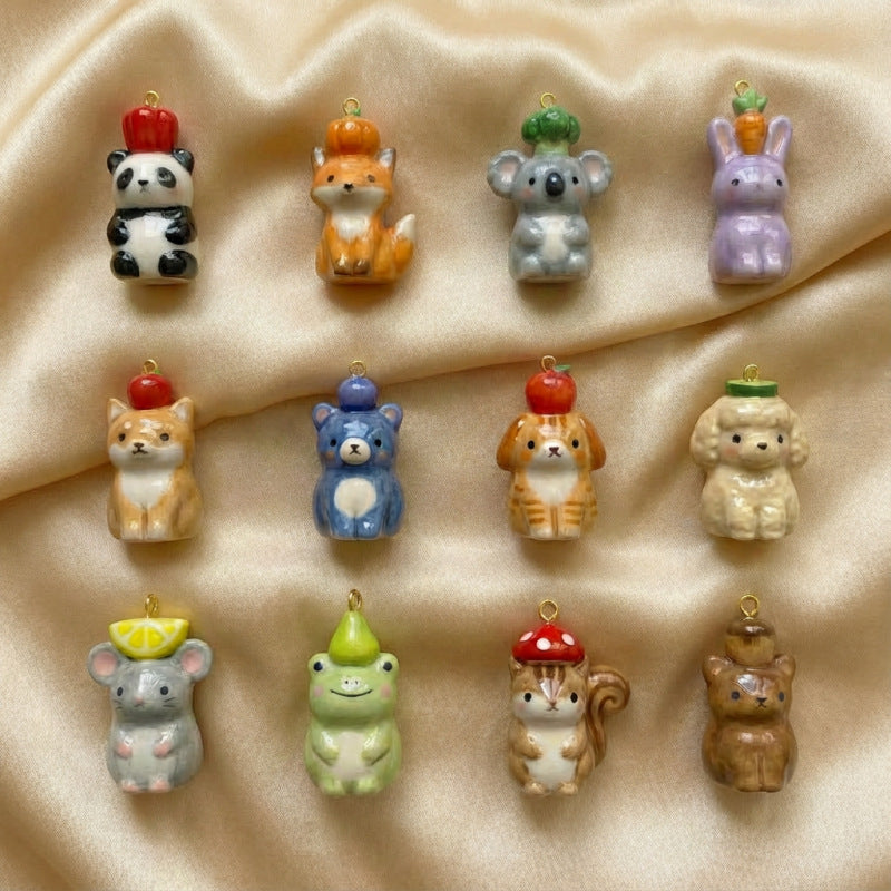 Minimalist Cartoon Animal Pendant Stainless Steel Plated Charm