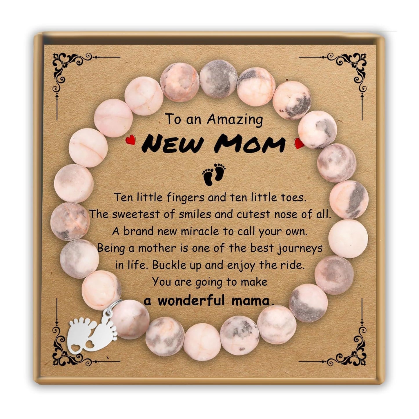 Fashion Casual Round Tree of Life Moonstone Beaded Bracelet Rose Gold Plated Unisex Jewelry