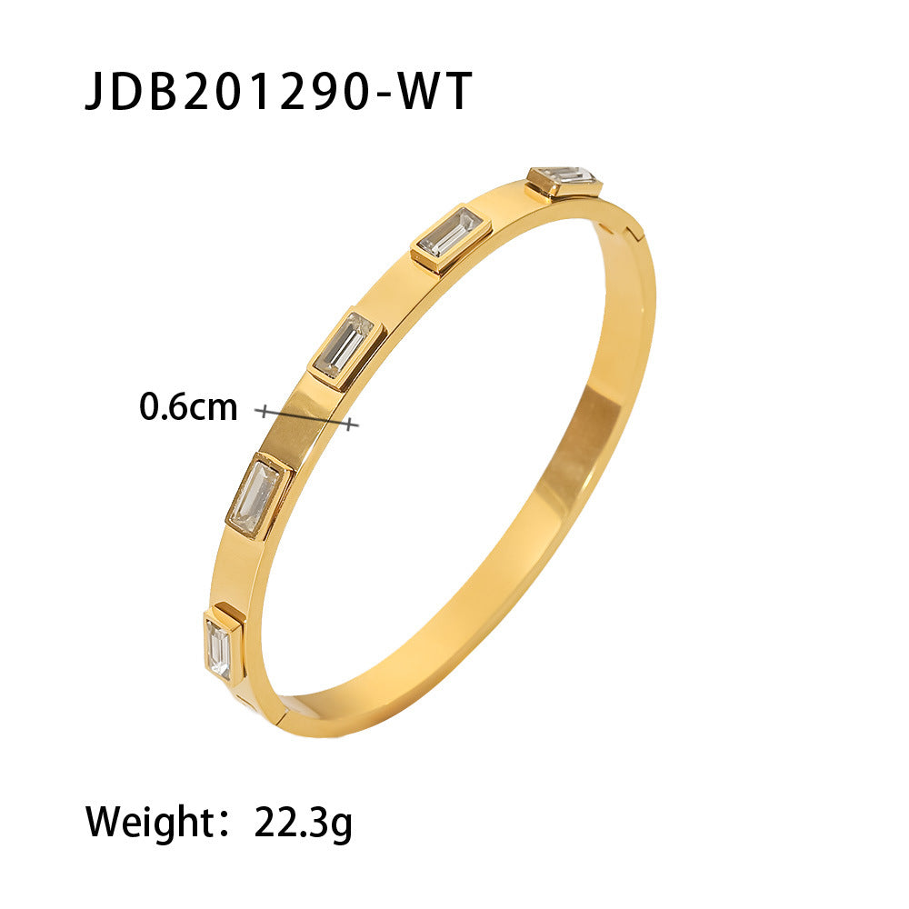 Minimalist Stainless Steel Plated Ring and Bracelet Set with Round Heart Teardrop Charms for Women