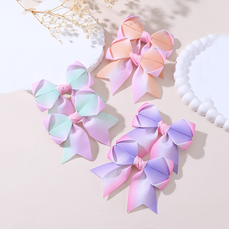 Simpatica Clip per Capelli a Forma di Fiocco per Bambine Realizzata in Tulle con Dettagli Arricciati e a Rete con Chiusura a Molla, Adatta a Bambini dai 3 ai 10 Anni