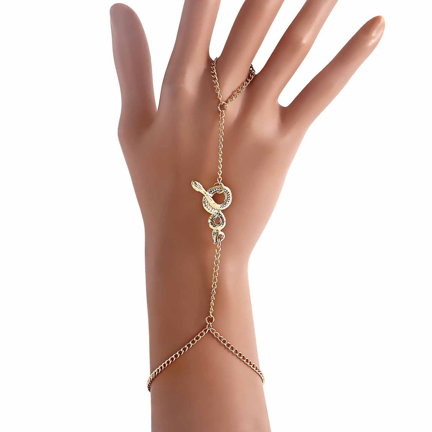 Bracciale Punk in Lega a Cuore con Intarsio di Strass da Donna, Accessorio di Moda Geometrico Elettroplaccato