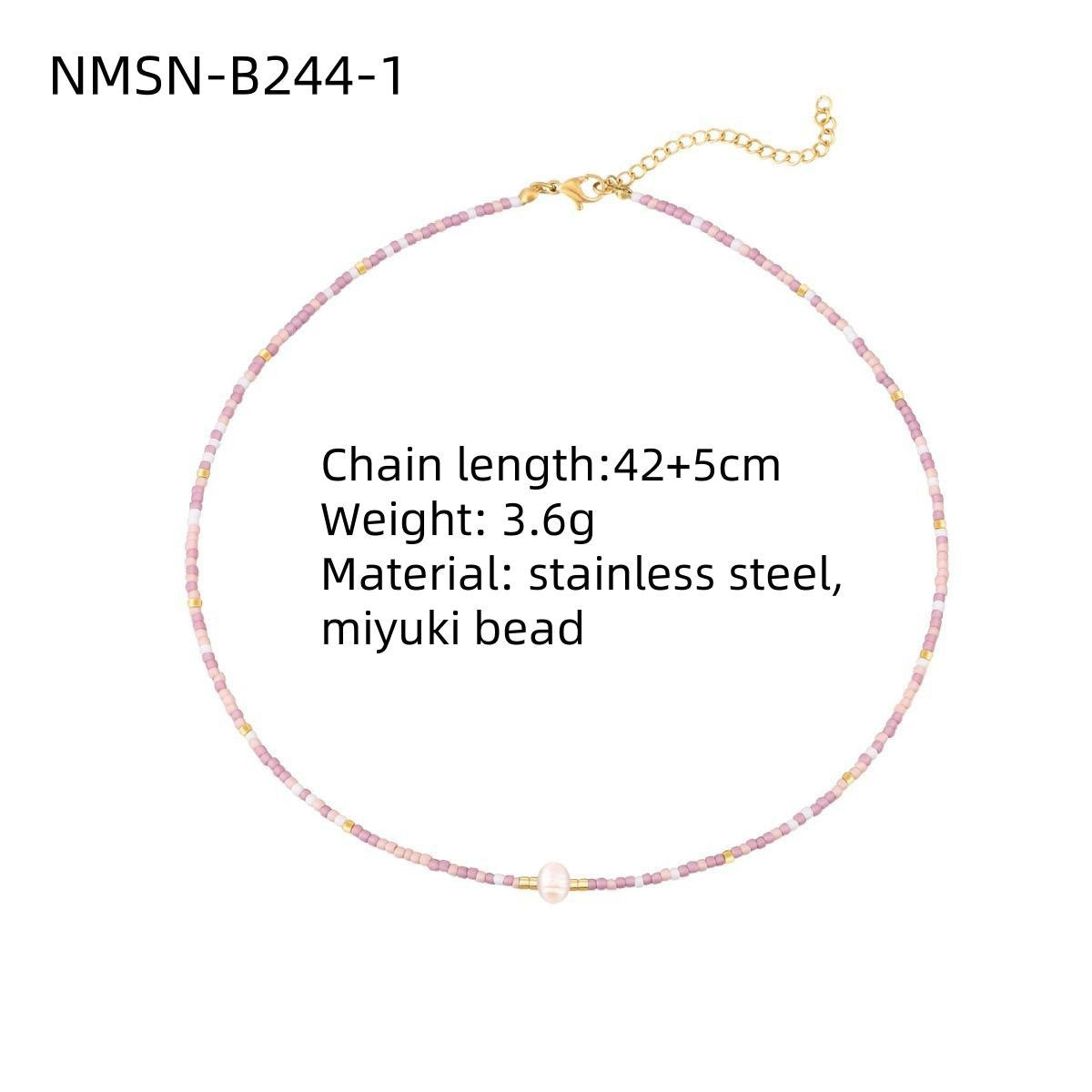 Collar minimalista geométrico de acero inoxidable para mujer con detalles de perlas de agua dulce naturales y acabado chapado