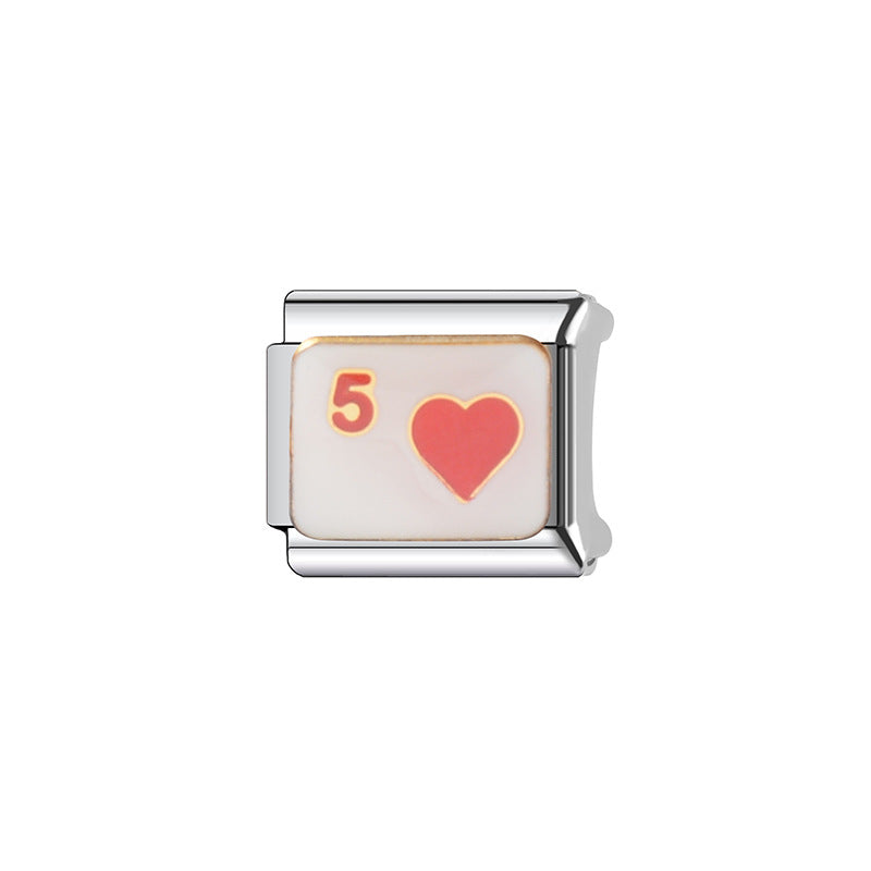 Vintage Sweet Heart Plated Stainless Steel Charm Bar