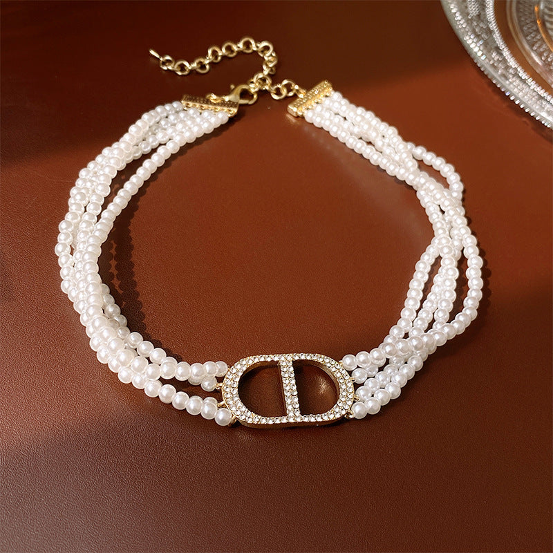 Collana con ciondolo geometrico vintage in lega per donna con catena a medaglione placcata